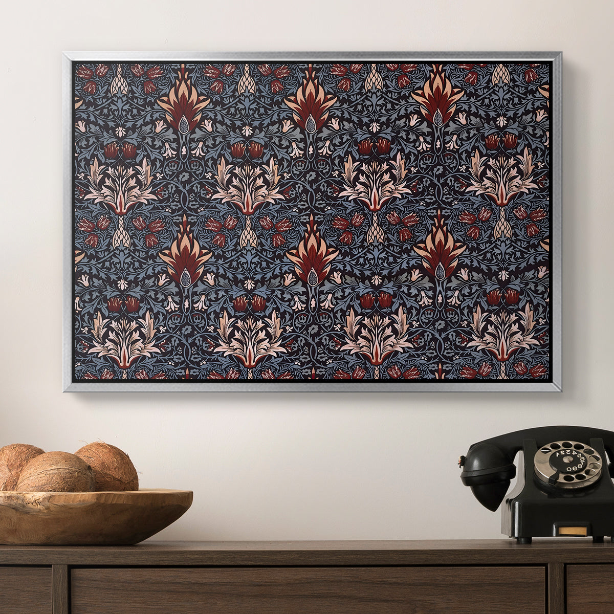 Snakeshead (Printed Textile), c. 1876 - Floater Framed Canvas Print