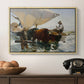 The Return from Fishing: Hauling the Boat, 1894 - Floater Framed Canvas Print