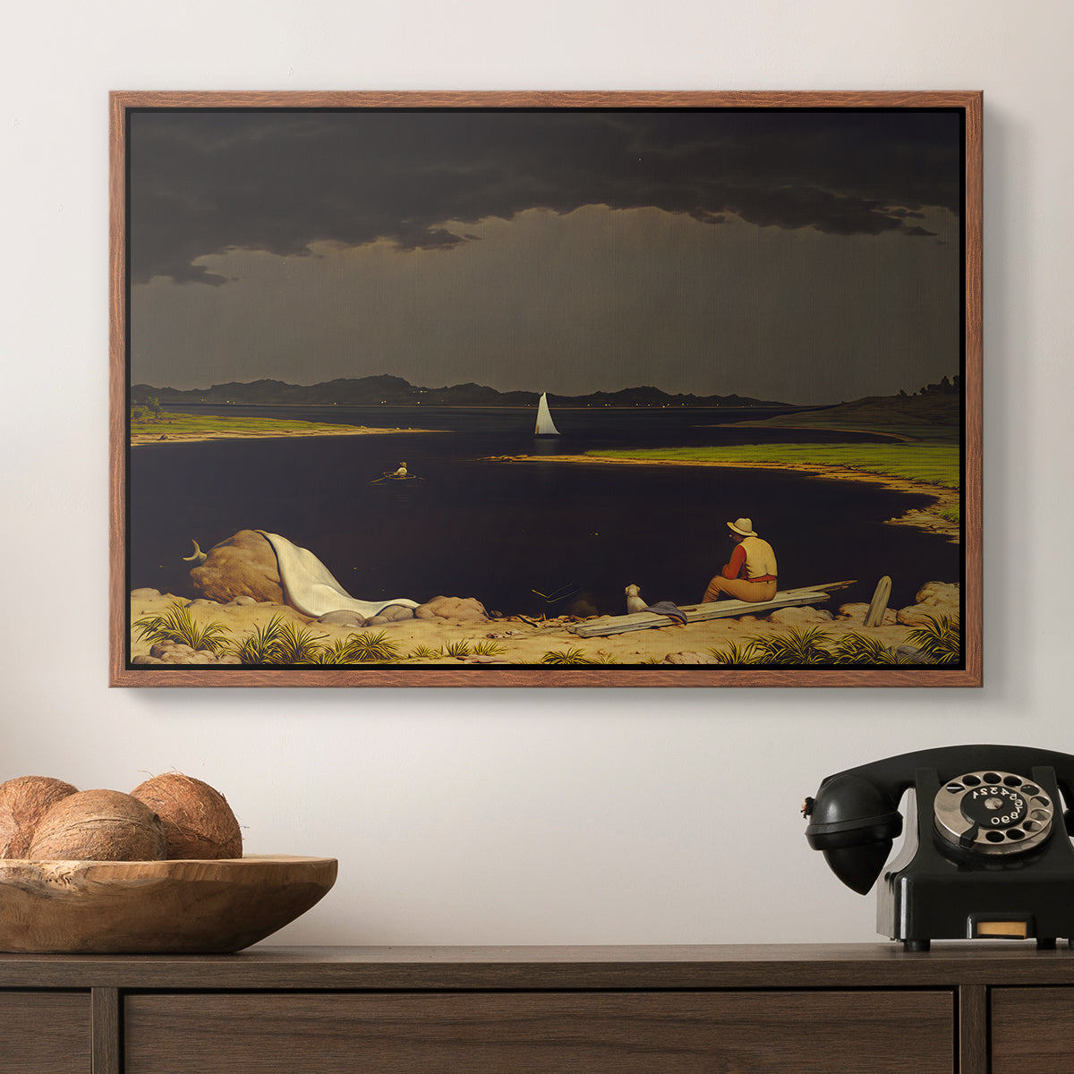 Approaching Thunder Storm, 1859 - Floater Framed Canvas Print