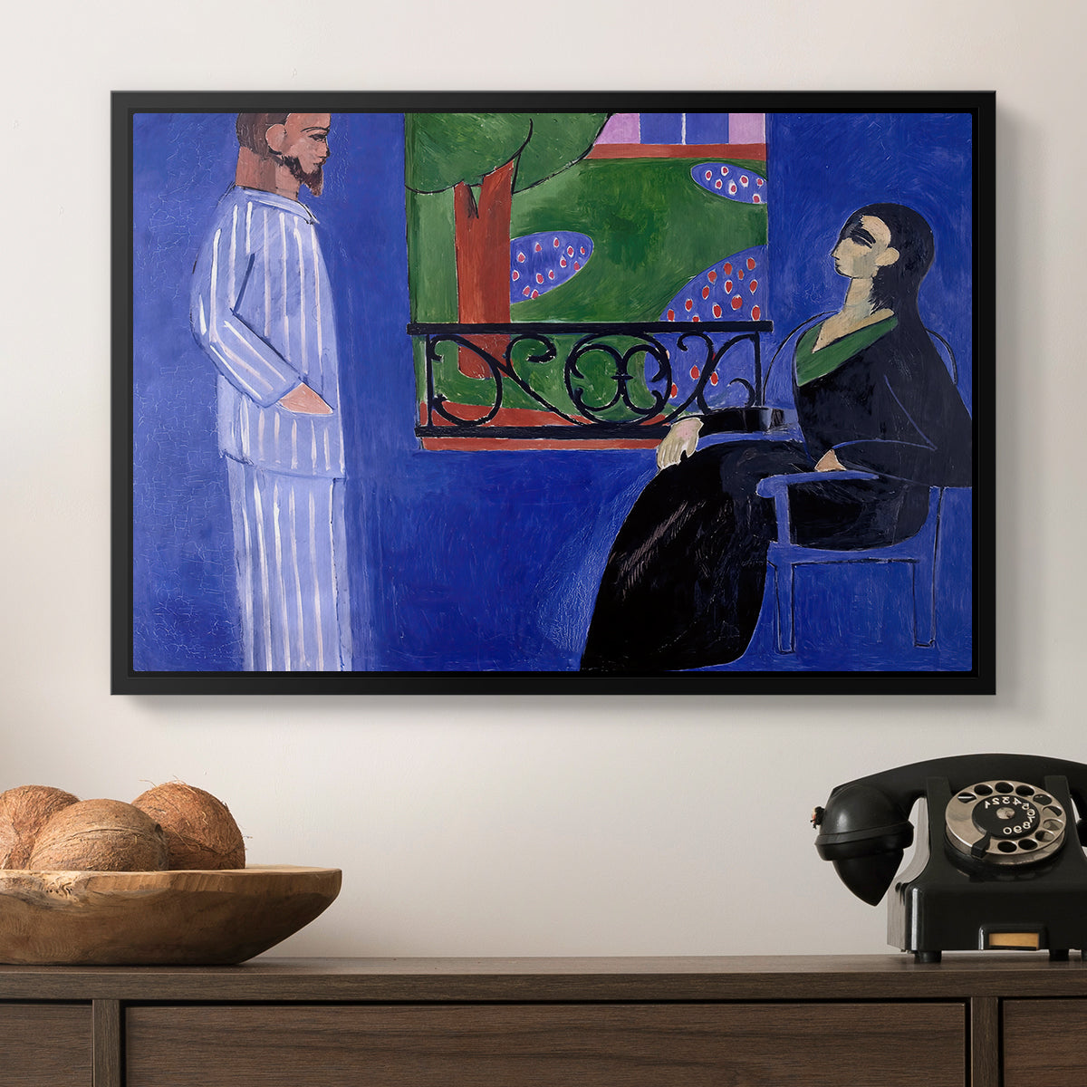 The Conversation, c. 1908-1912 - Floater Framed Canvas Print