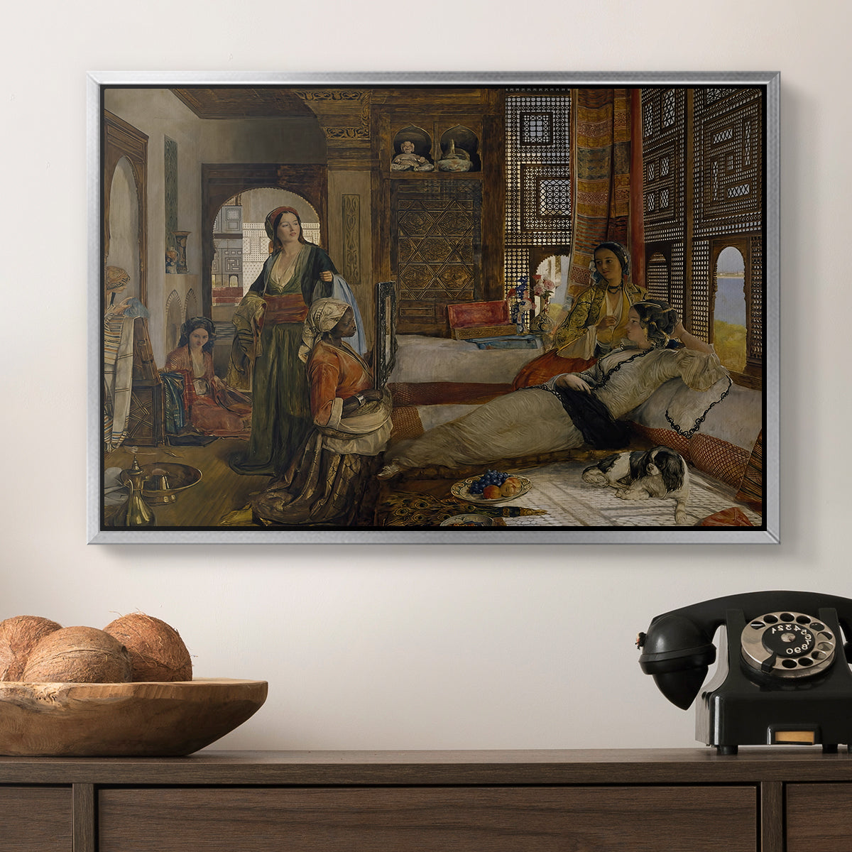 The Harem, 1876 - Floater Framed Canvas Print