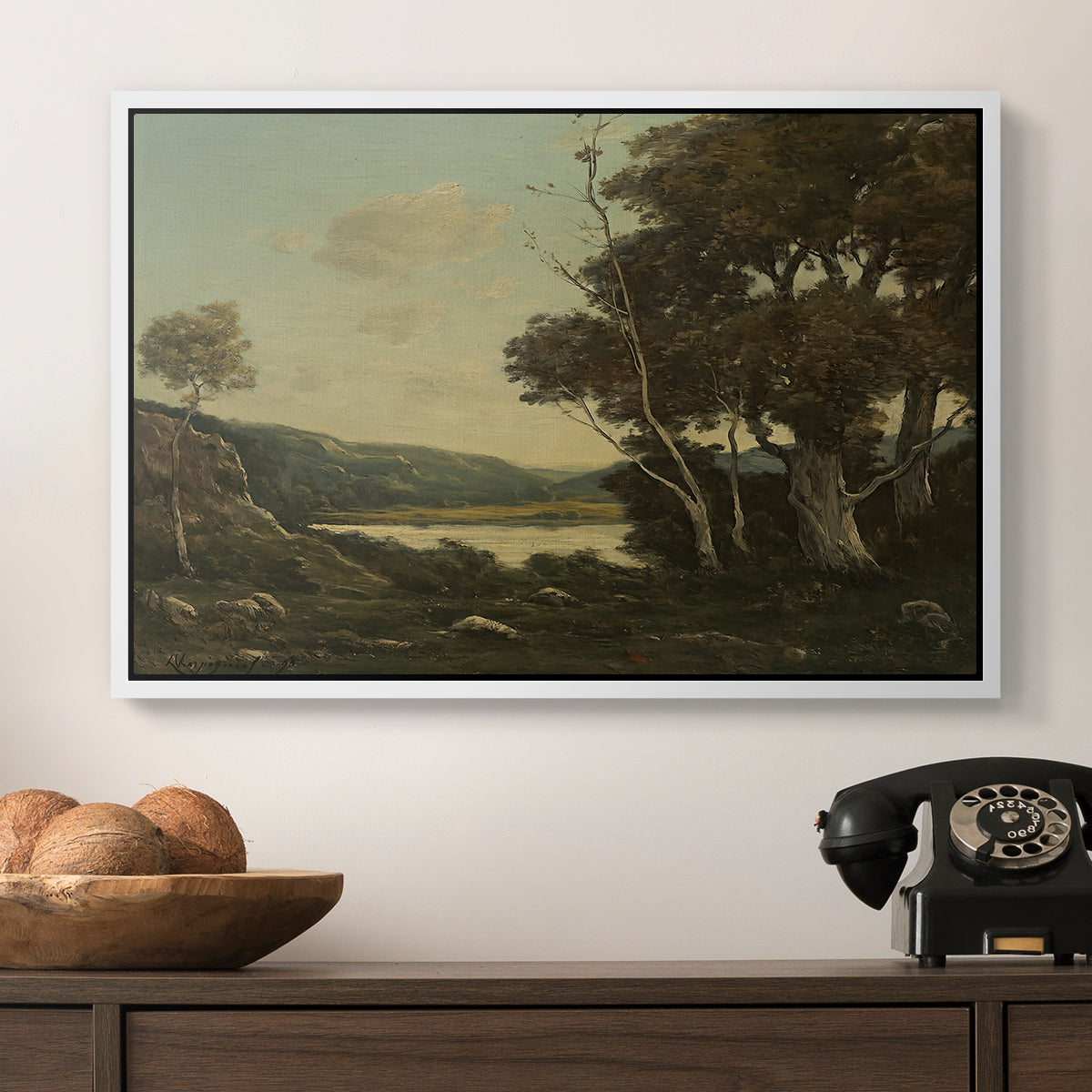 Landscape, 1898 - Floater Framed Canvas Print
