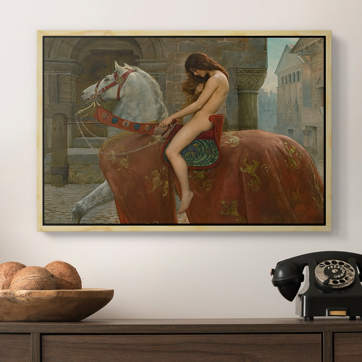 Lady Godiva, 1898 - Floater Framed Canvas Print