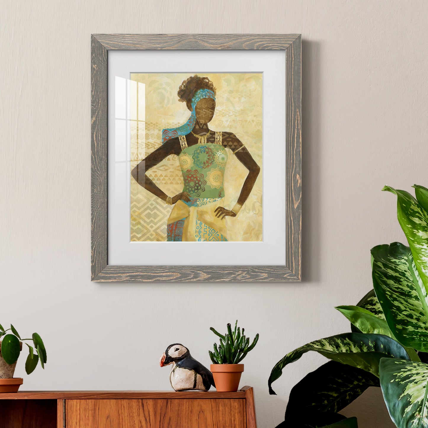 Tribal Vision I - Premium Framed Print - Distressed Barnwood Frame - Ready to Hang