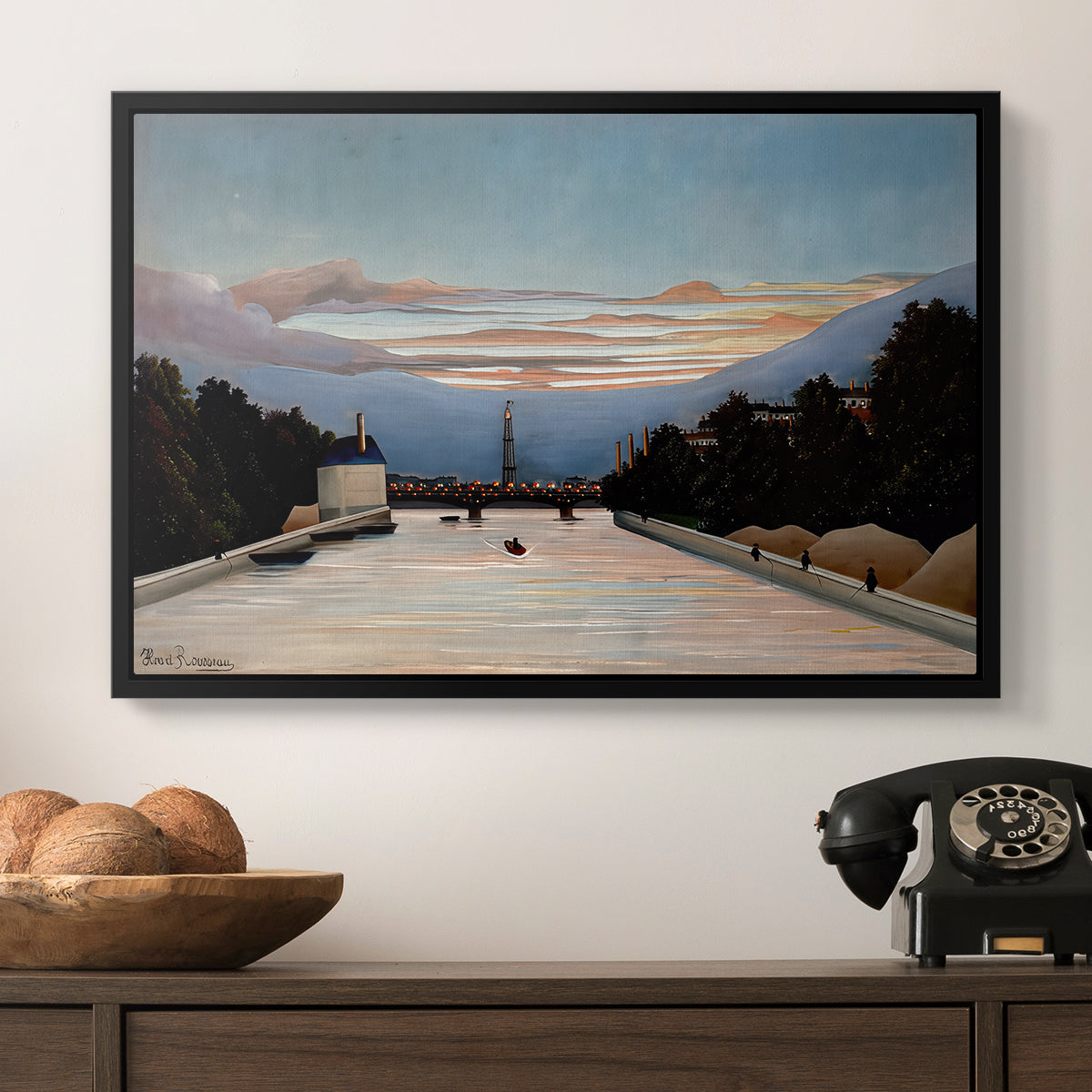 The Eiffel Tower, c. 1898 - Floater Framed Canvas Print
