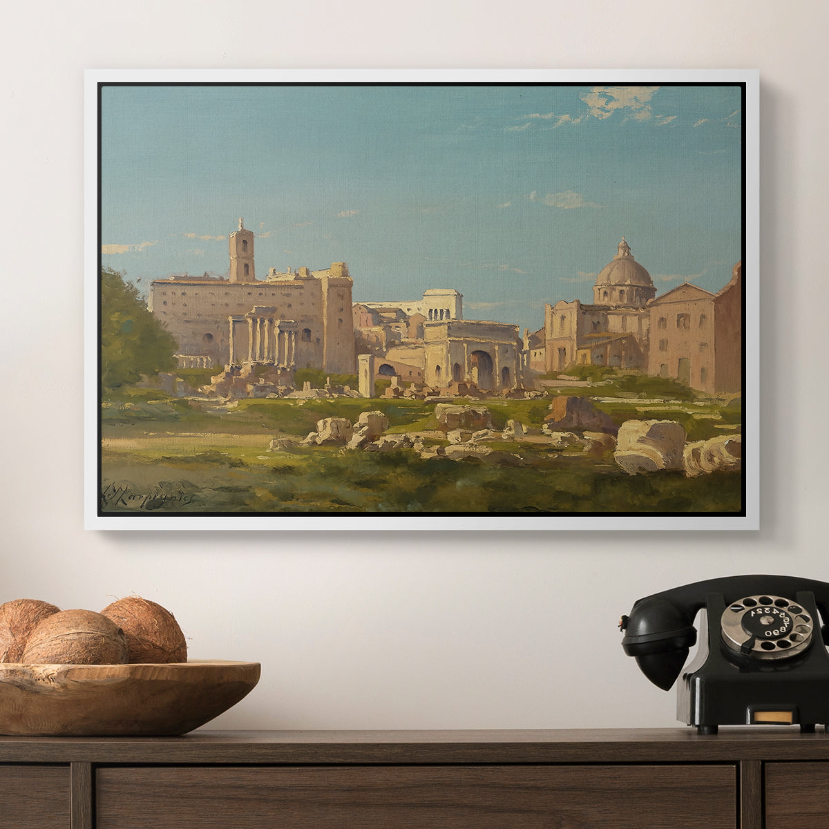 The Roman Forum, c. 1860 - Floater Framed Canvas Print