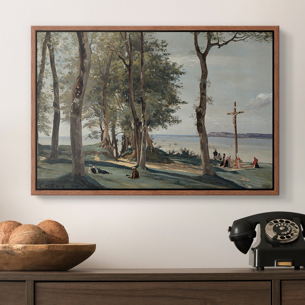 A Calvary on the Cote de Grace, c. 1829 - Floater Framed Canvas Print