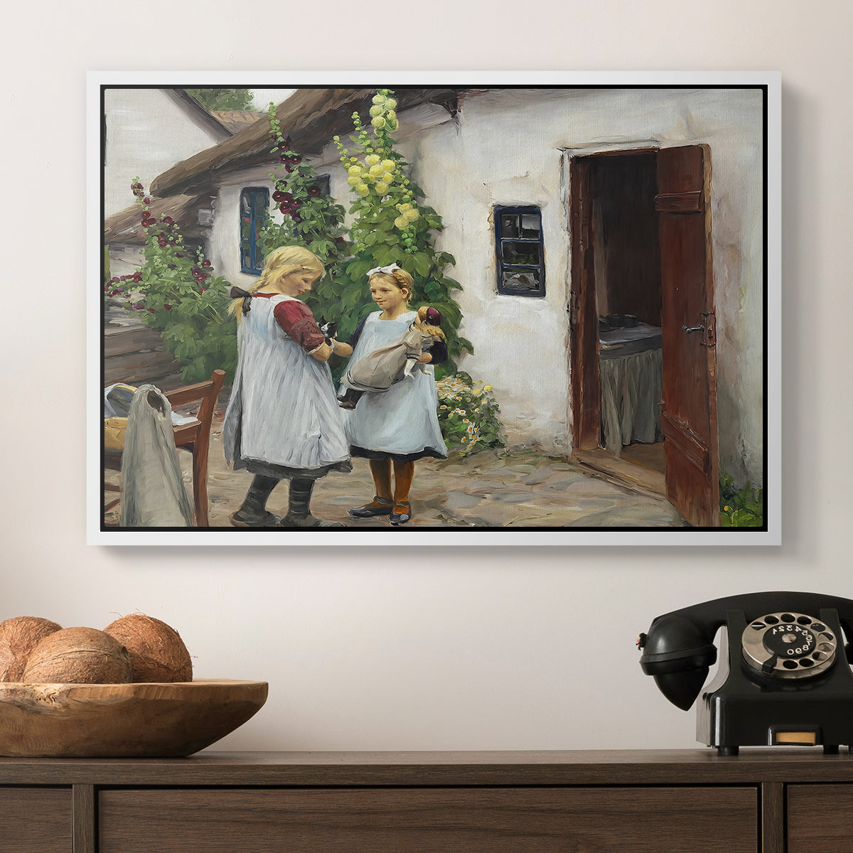 Have You Seen My Kitten?, 1914 - Floater Framed Canvas Print
