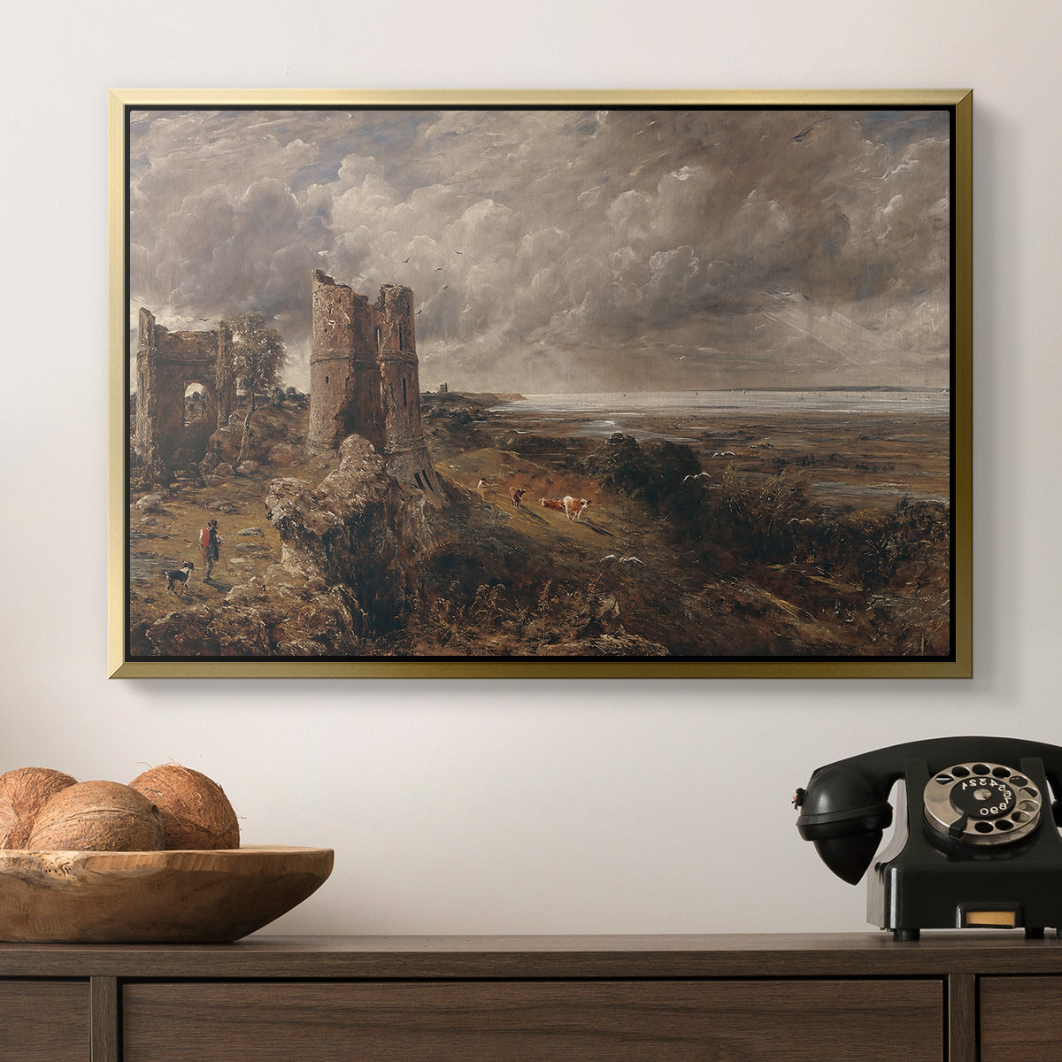 Hadleigh Castle, Mouth of Thames, c. 1829 - Floater Framed Canvas Print