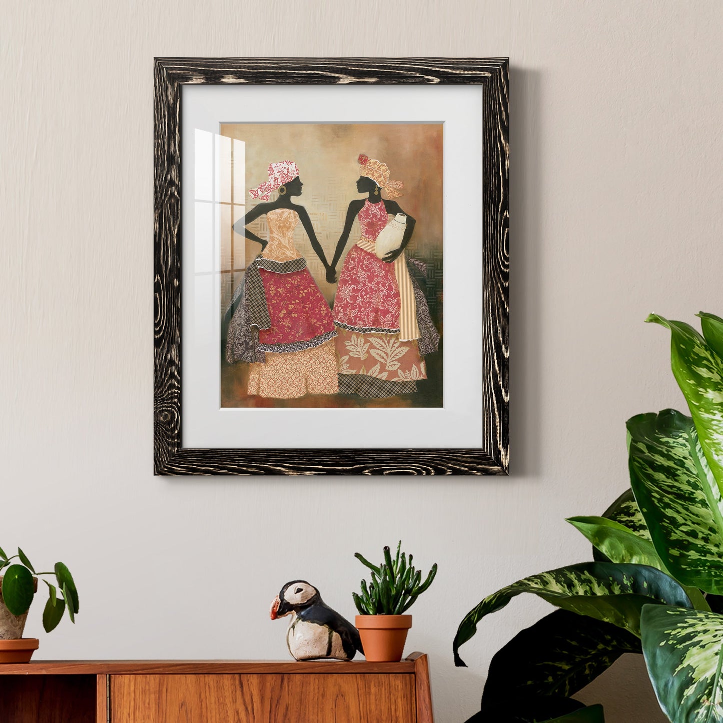 Village Women I - Premium Framed Print - Distressed Barnwood Frame - Ready to Hang