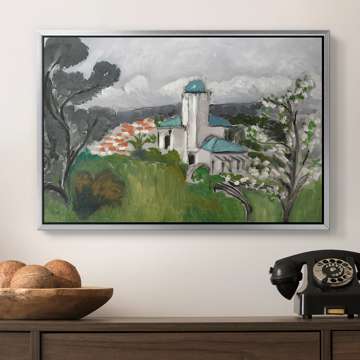 The Blue Villa (La Villa Bleue), c. 1918 - Floater Framed Canvas Print
