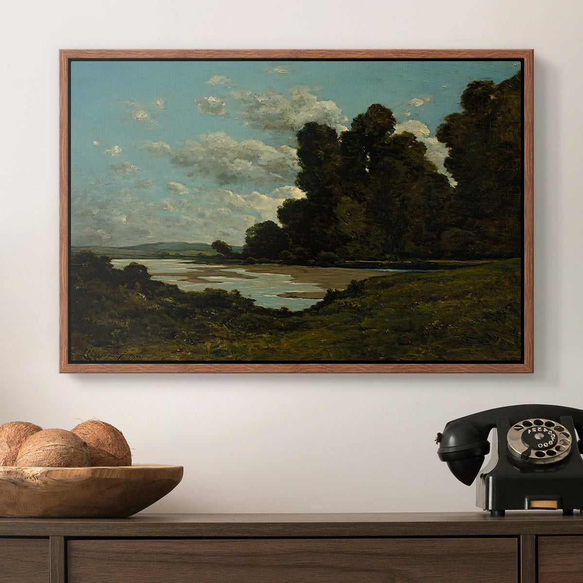 The River Loire at Nevers, 1901 - Floater Framed Canvas Print
