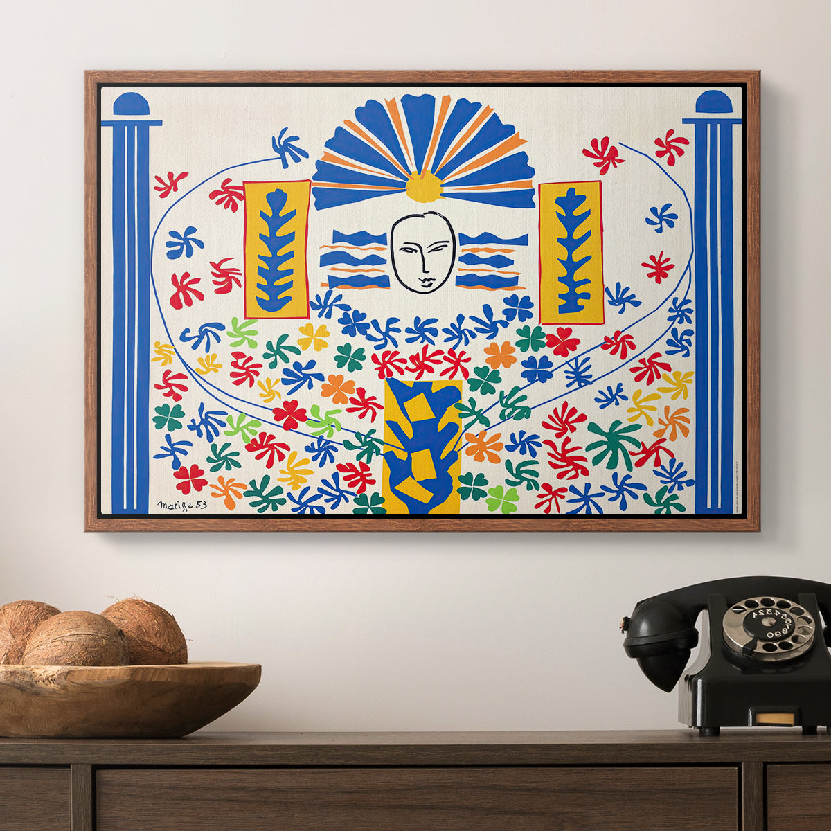 Apollo (Apollon), 1953 - Floater Framed Canvas Print