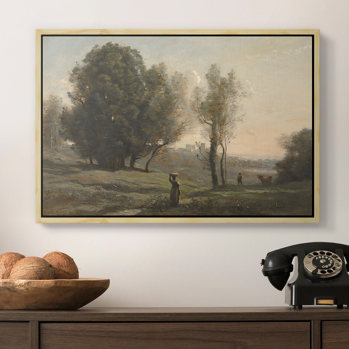 Landscape (Souvenir of les landes), c. 1872 - Floater Framed Canvas Print