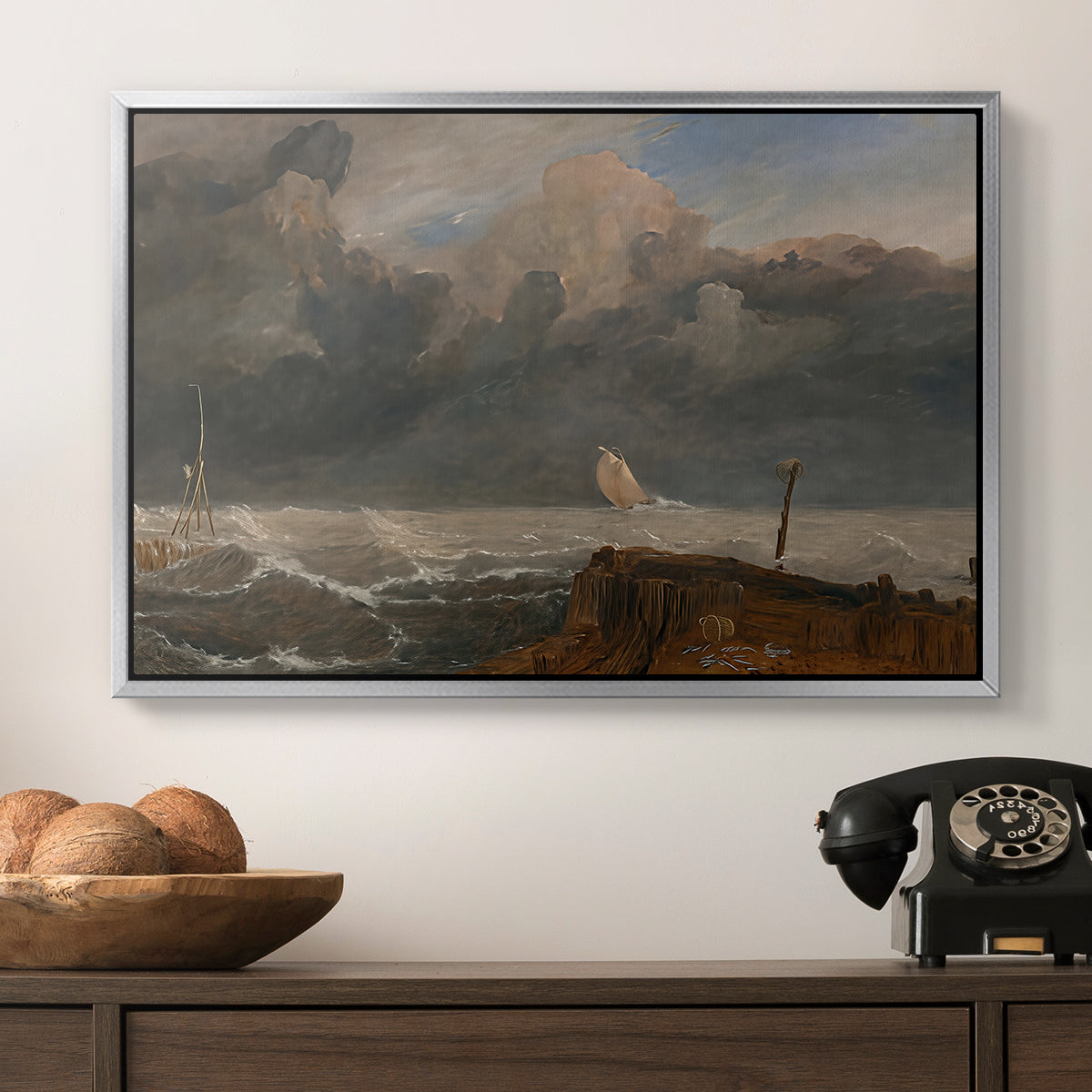 Port Ruysdael, 1827 - Floater Framed Canvas Print