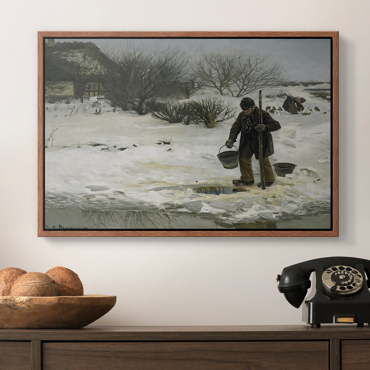 Tøsne, 1895 - Floater Framed Canvas Print