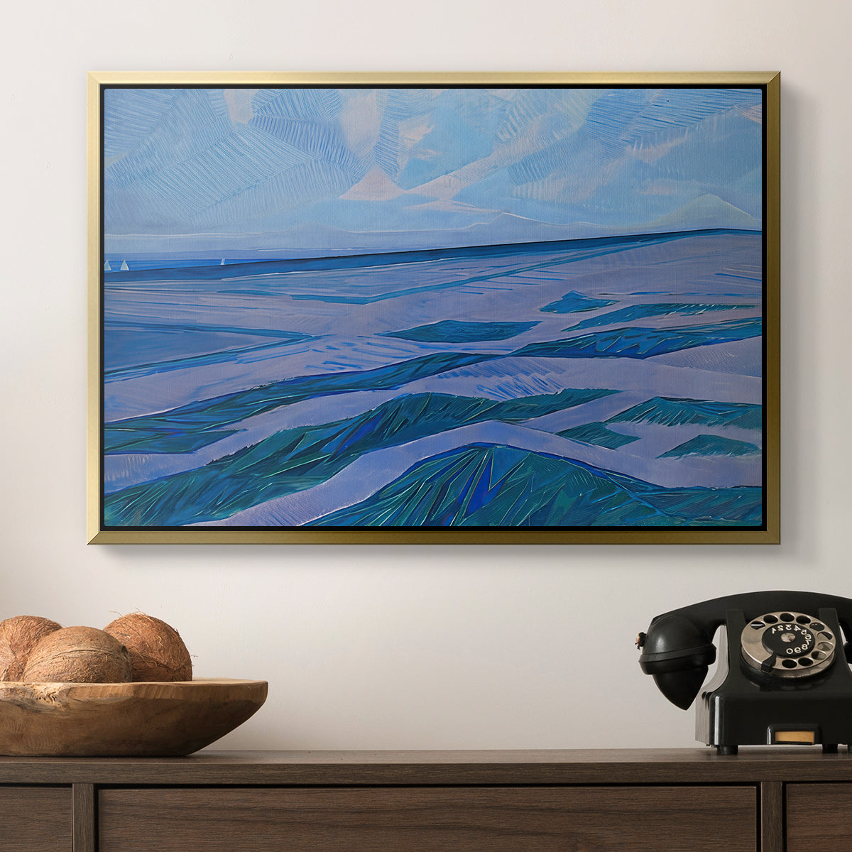 Dune Landscape, 1911 - Floater Framed Canvas Print