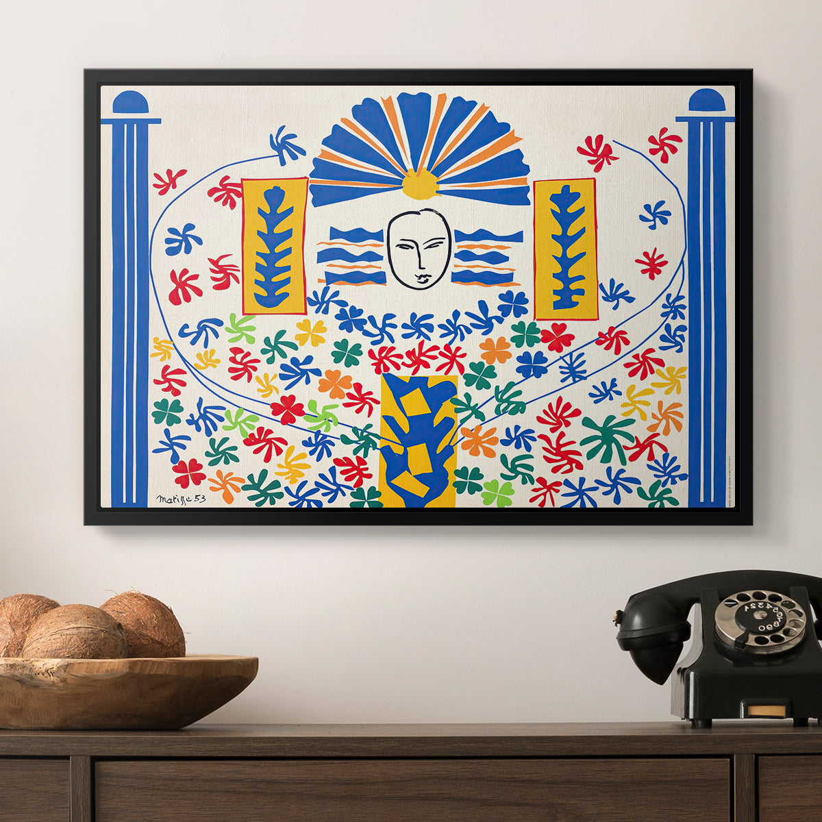 Apollo (Apollon), 1953 - Floater Framed Canvas Print