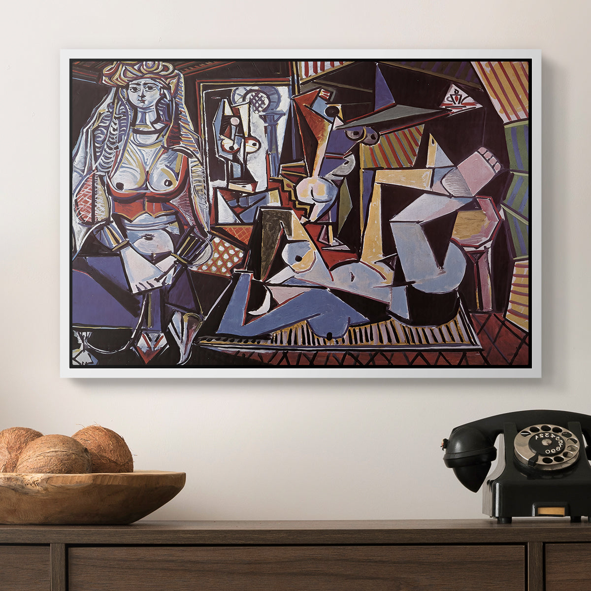 Women of Algiers (Version O), 1955 - Floater Framed Canvas Print