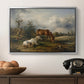 Two Horses on the Pasture, c. 1825 - Floater Framed Canvas Print