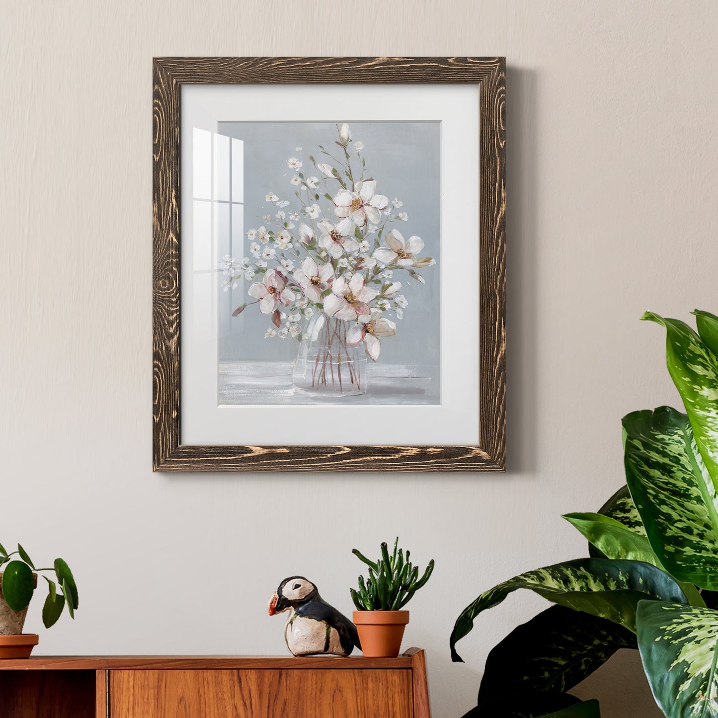 Magnolia Romance - Premium Framed Print - Distressed Barnwood Frame - Ready to Hang