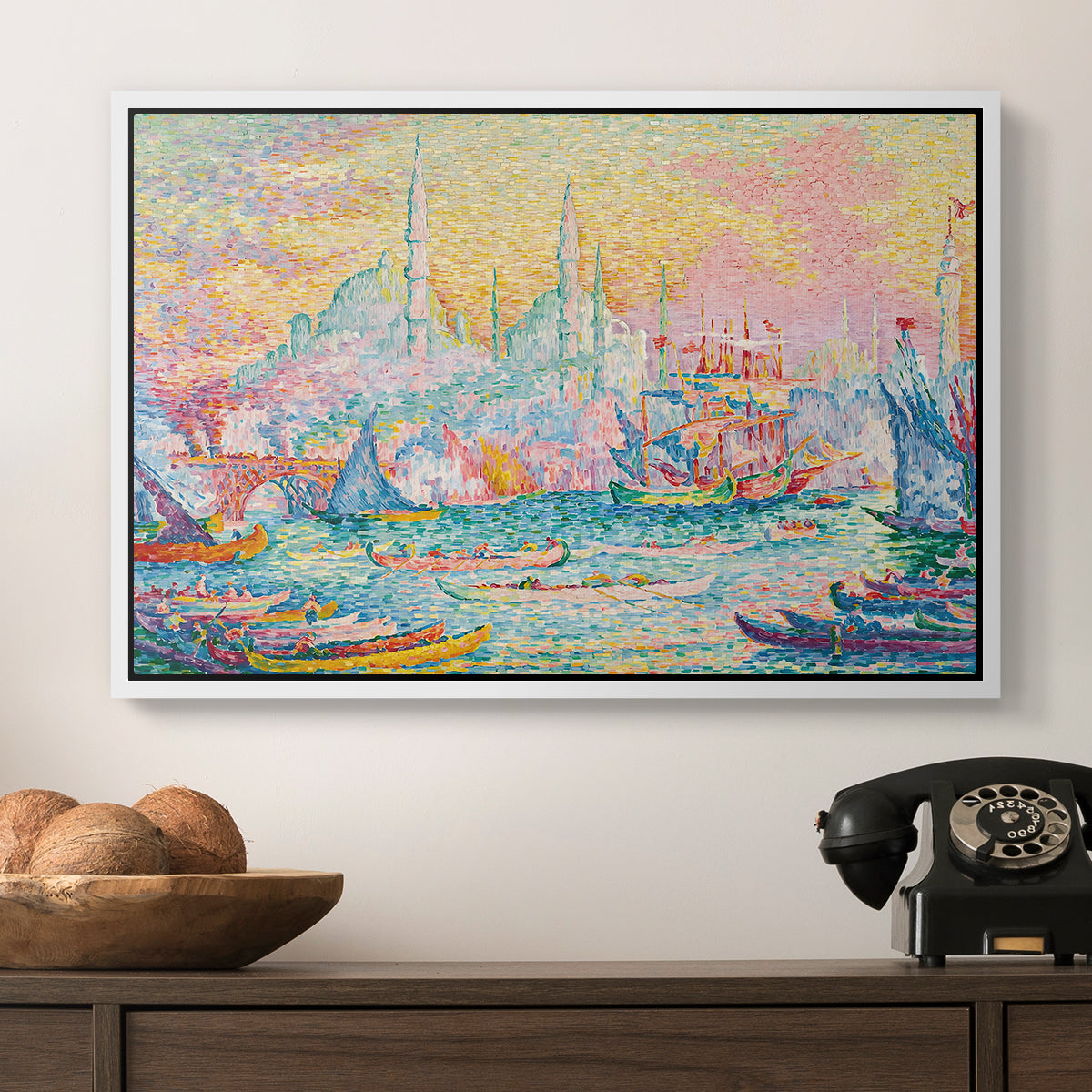 The Golden Horn, Constantinople, 1907 - Floater Framed Canvas Print