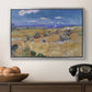 Wheat Field with Reaper, Auvers, 1888 - Floater Framed Canvas Print