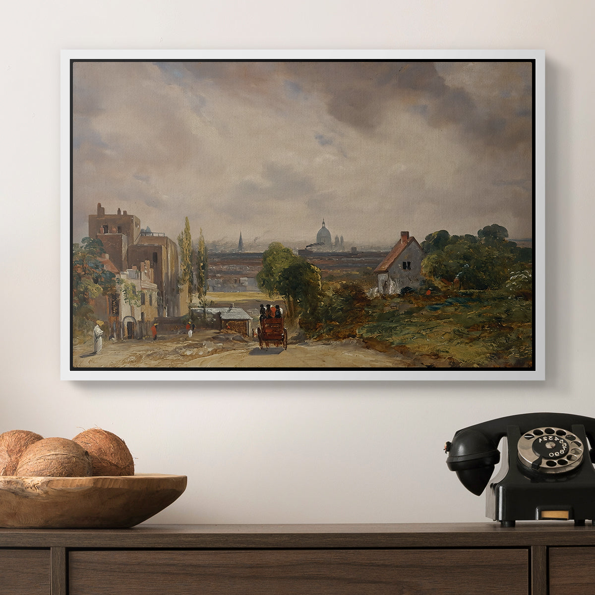 Sir Richard Steele's Cottage, Hampstead, c. 1832 - Floater Framed Canvas Print
