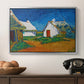 Three White Cottages at Saintes-Maries, 1888 - Floater Framed Canvas Print