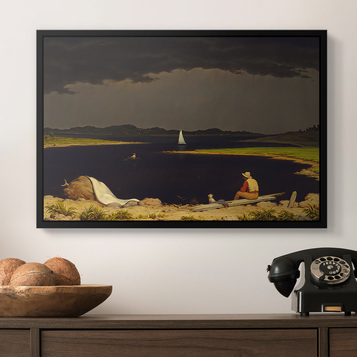 Approaching Thunder Storm, 1859 - Floater Framed Canvas Print