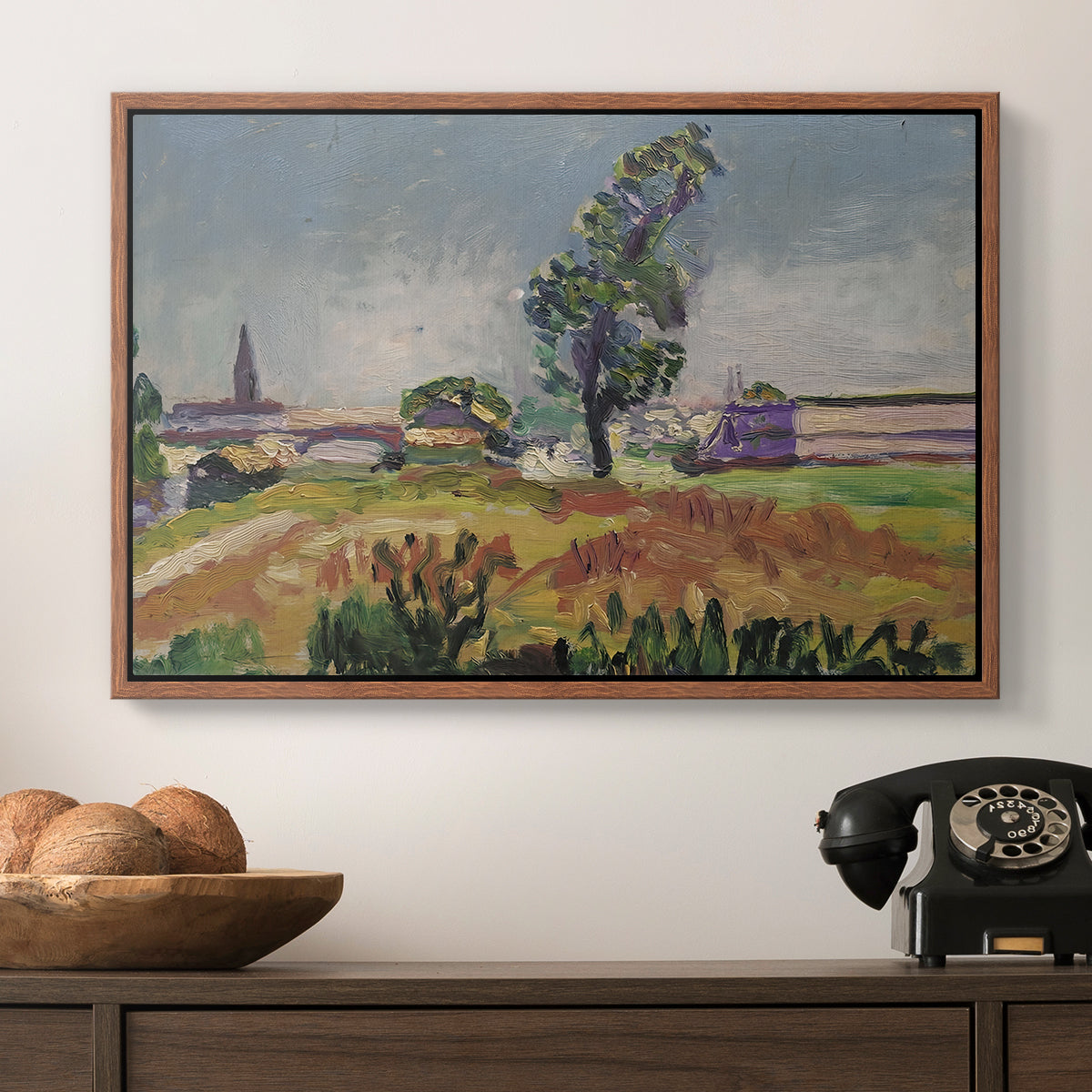 Landscape Around Toulouse, The Bridge of the Young Ladies, 1898 - Floater Framed Canvas Print