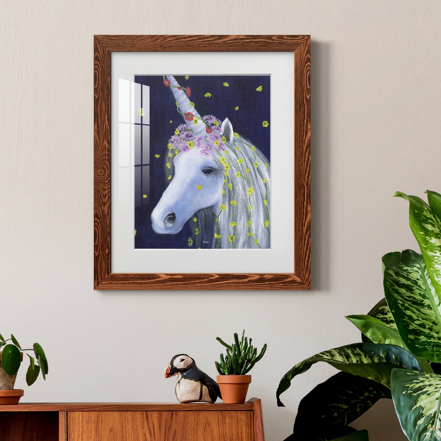 Unicorn IV - Premium Framed Print - Distressed Barnwood Frame - Ready to Hang