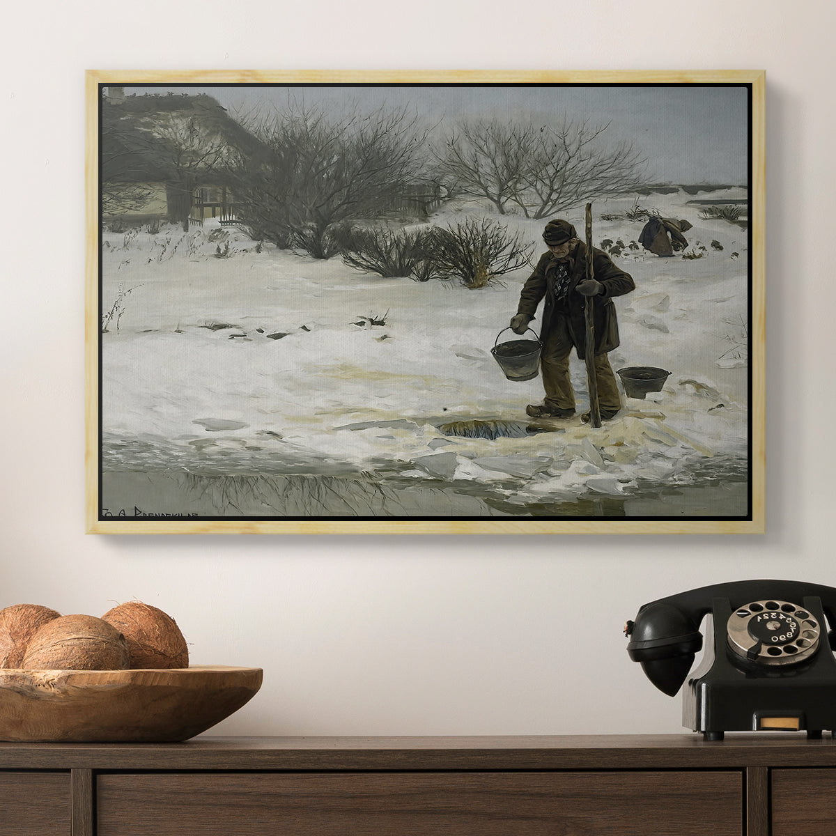 Tøsne, 1895 - Floater Framed Canvas Print