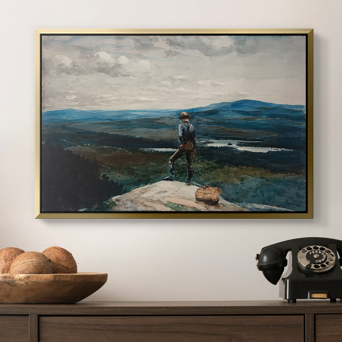 The Ranger, Adirondacks, 1882 - Floater Framed Canvas Print