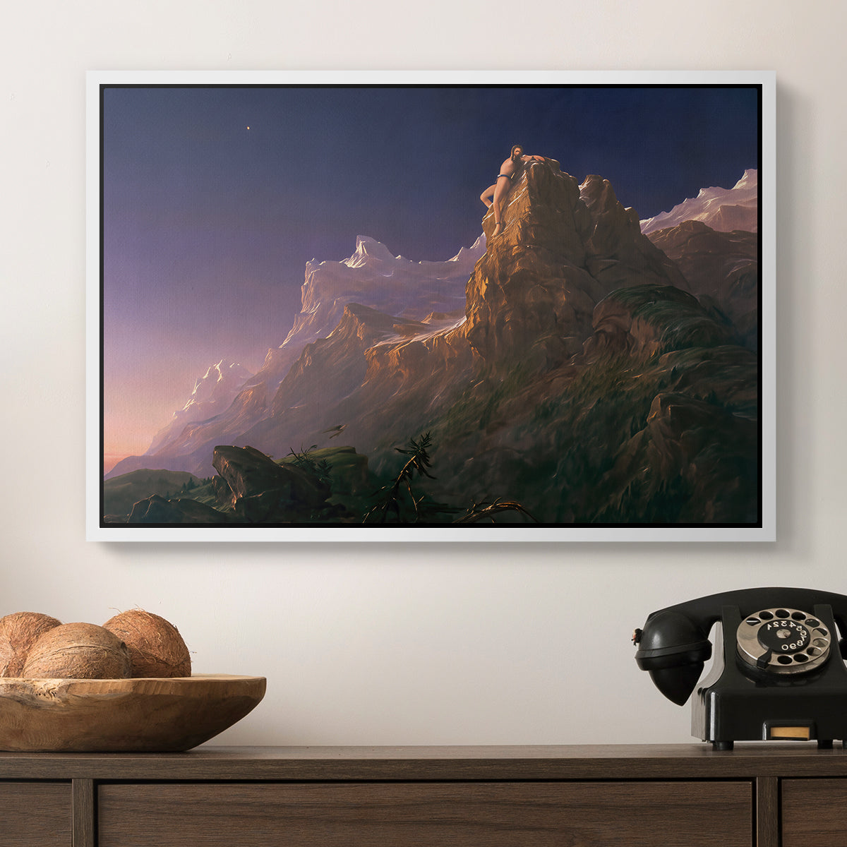 Prometheus Bound, 1847 - Floater Framed Canvas Print