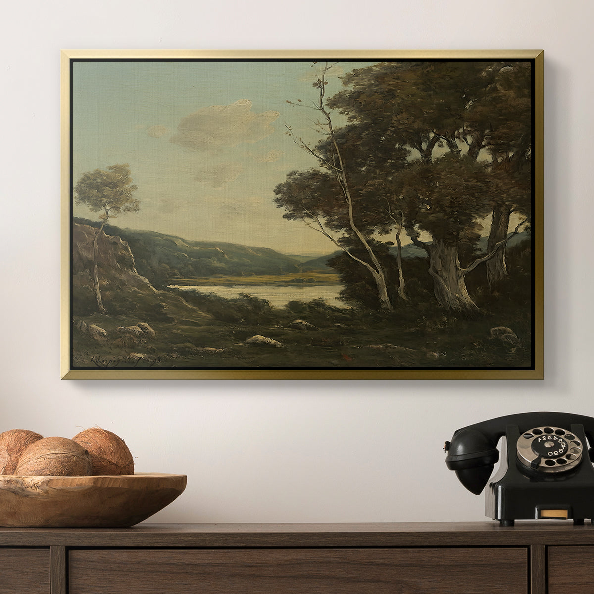 Landscape, 1898 - Floater Framed Canvas Print