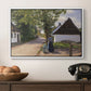 Danish Village Street with Woman and Milkman, 1880 - Floater Framed Canvas Print