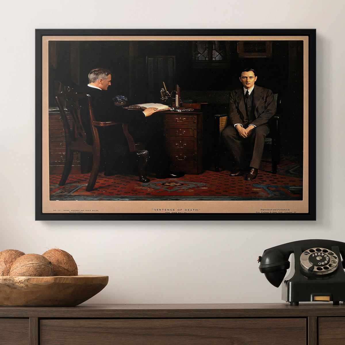 The Sentence of Death, 1908 - Floater Framed Canvas Print