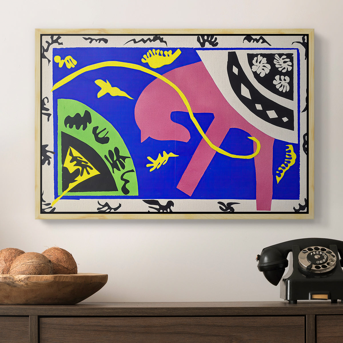 The Horse, the Rider and the Clown, from Jazz, 1947 - Floater Framed Canvas Print