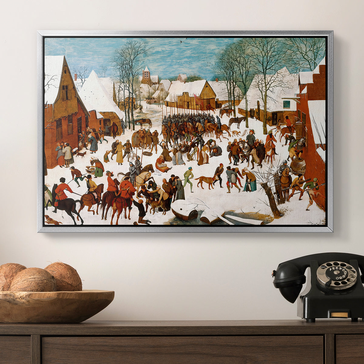 Massacre of the Innocents, c. 1565-1567 - Floater Framed Canvas Print