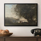 Dance Under the Trees at the Edge of the Lake, c. 1865-1870 - Floater Framed Canvas Print