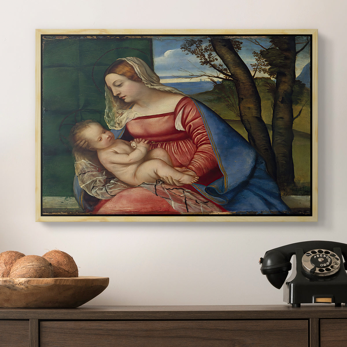 Madonna and Child, c. 1508 - Floater Framed Canvas Print