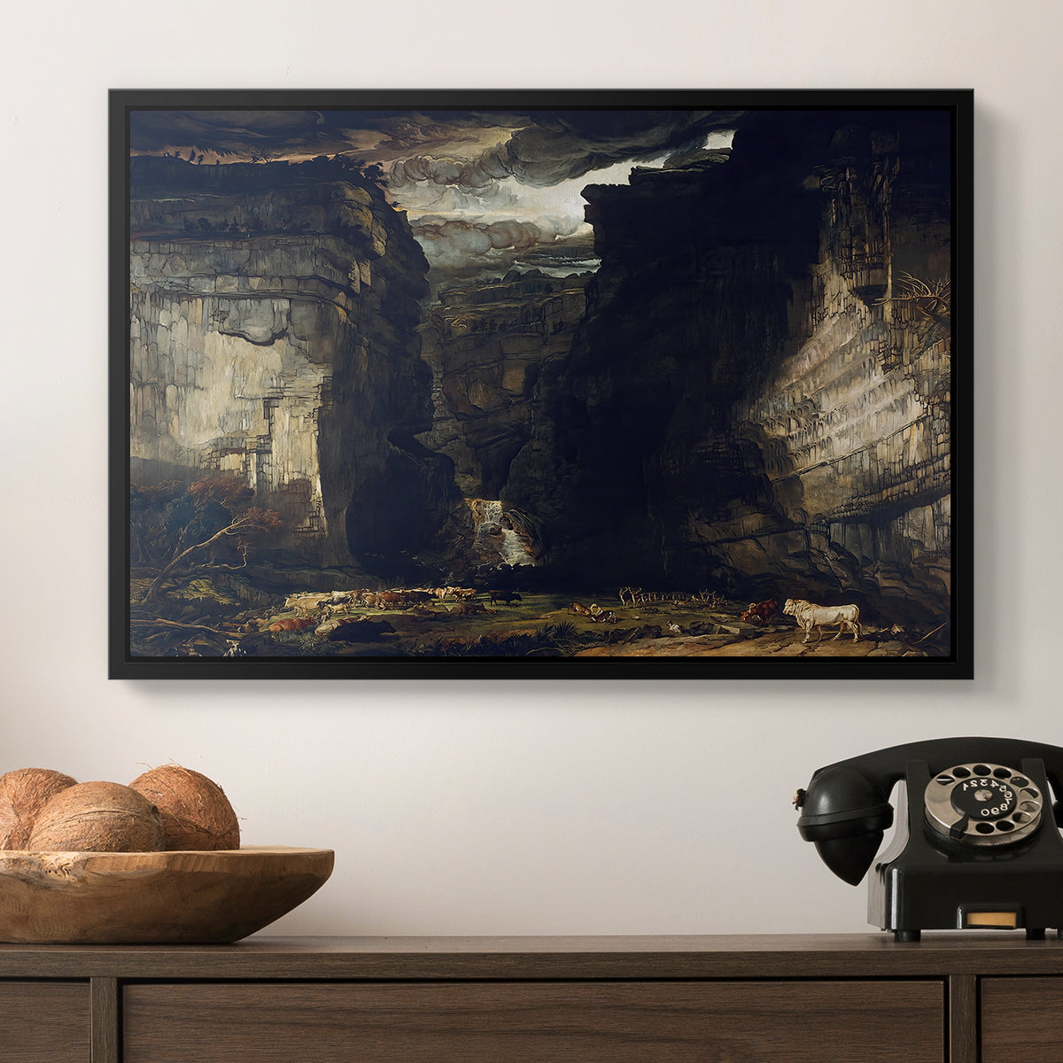 Gordale Scar, c. 1811-1813 - Floater Framed Canvas Print