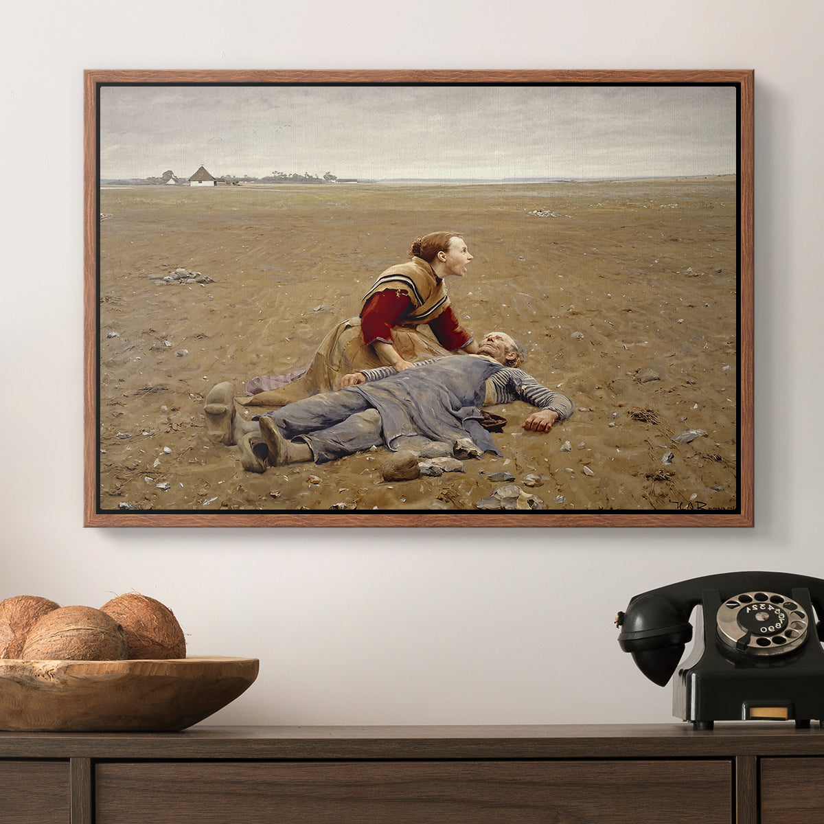 Worn Out (Udslidt), 1889 - Floater Framed Canvas Print