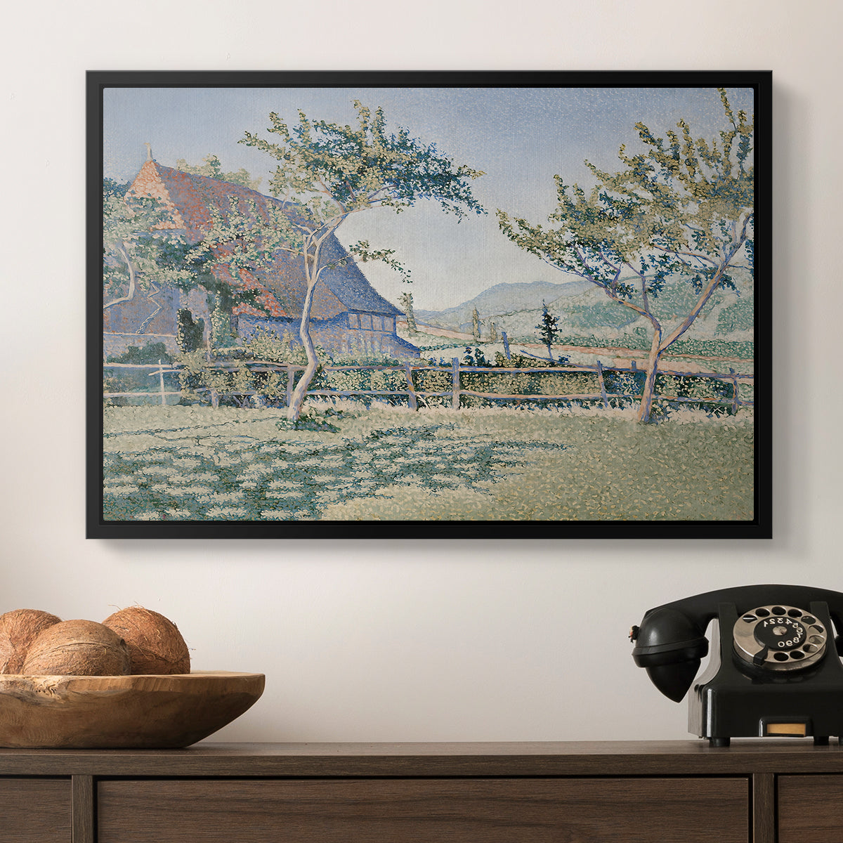 Comblat-le-Château, the Meadow, Opus 161, 1887 - Floater Framed Canvas Print
