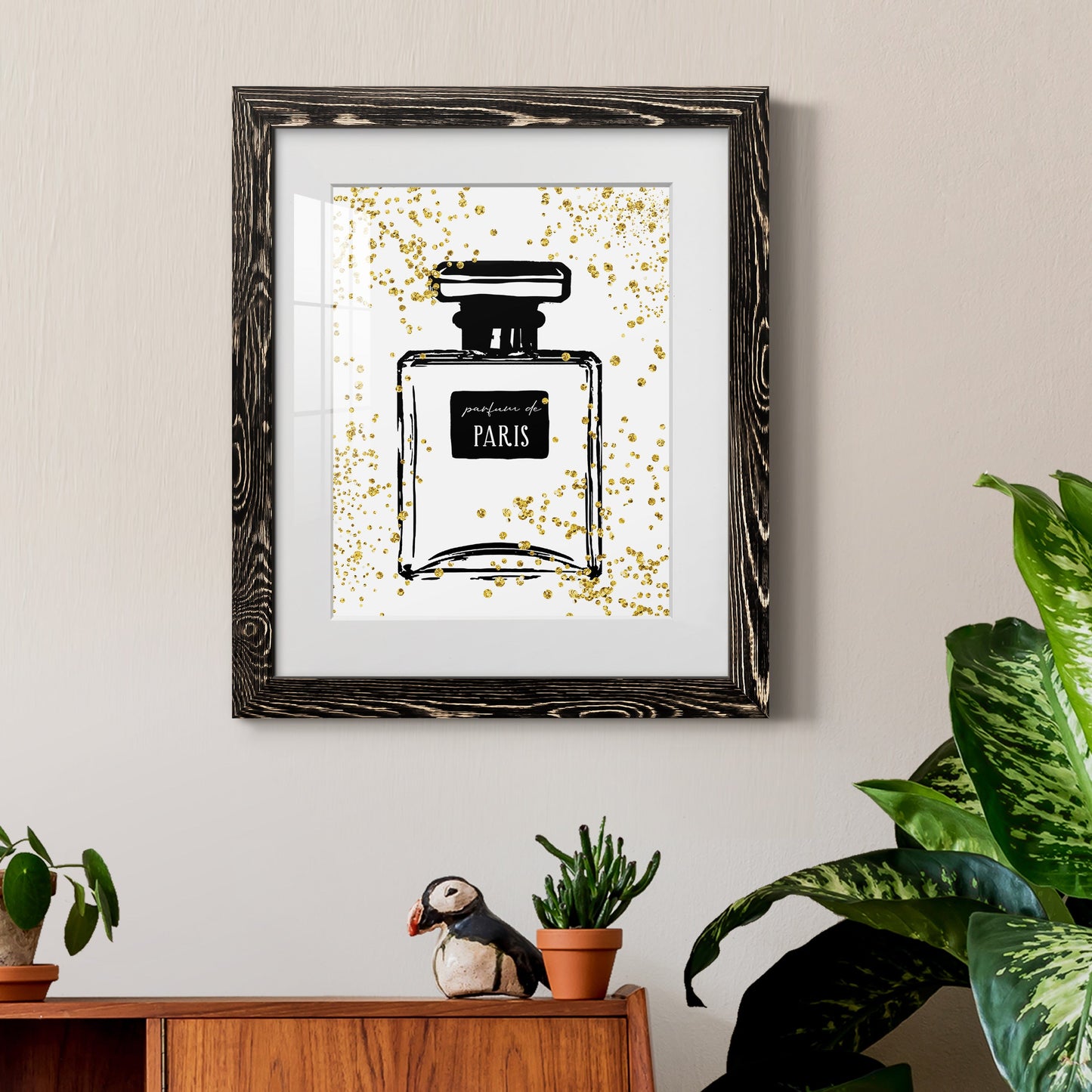 Glitter Perfume I - Premium Framed Print - Distressed Barnwood Frame - Ready to Hang