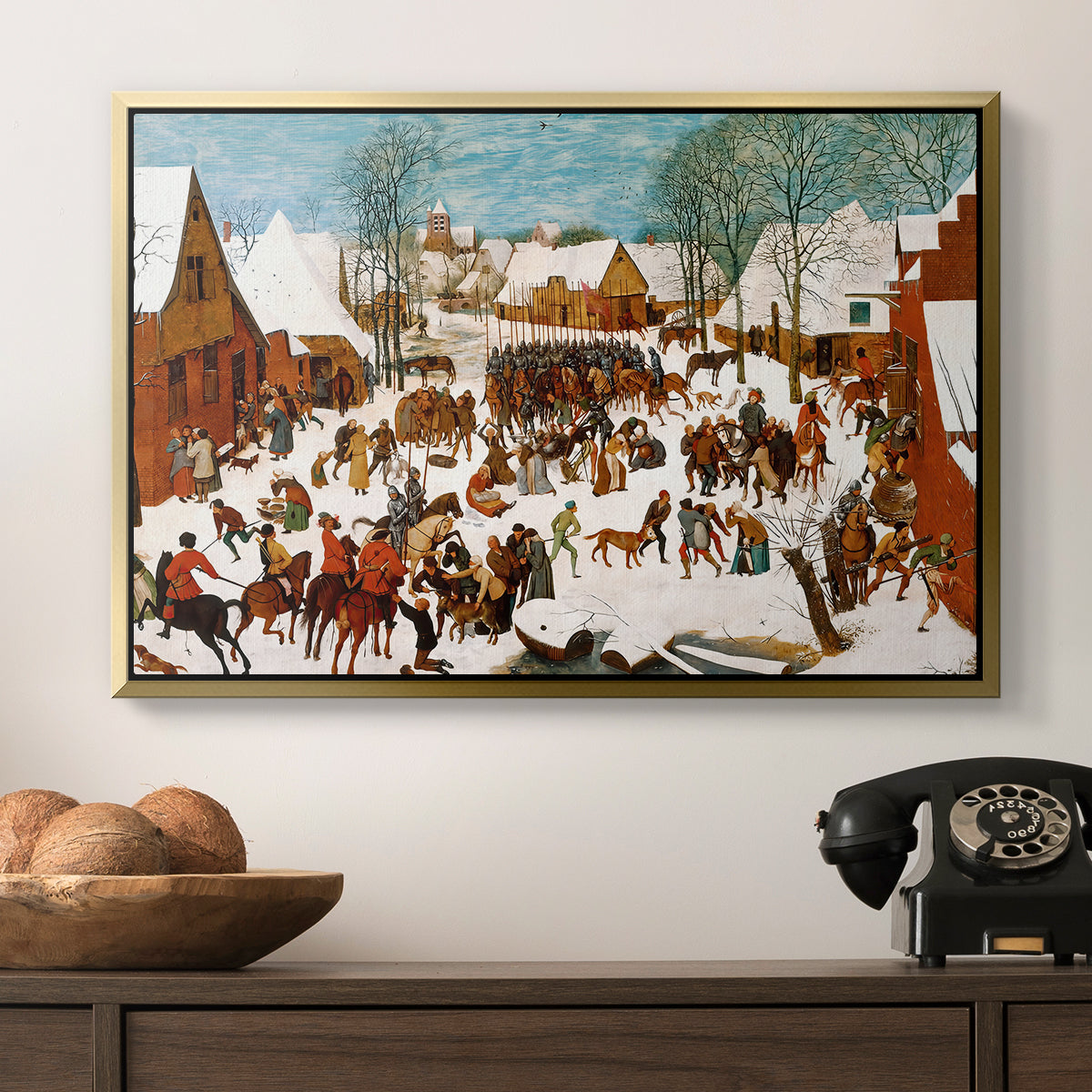 Massacre of the Innocents, c. 1565-1567 - Floater Framed Canvas Print