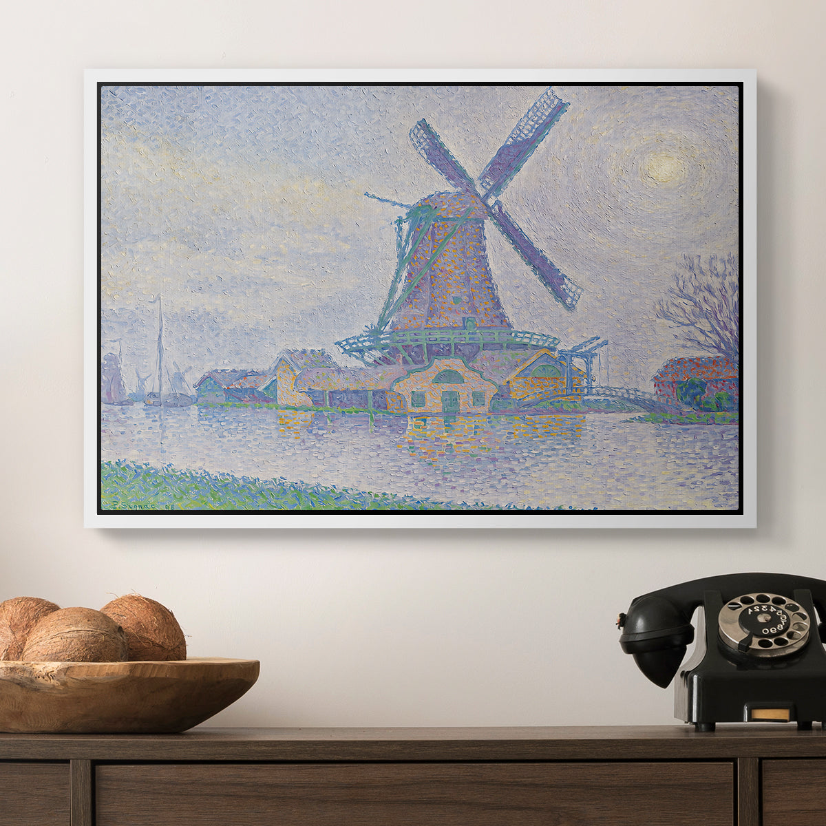 Mill of Edam (Moulin d'Edam), 1896 - Floater Framed Canvas Print