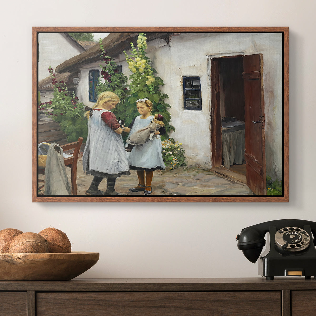 Have You Seen My Kitten?, 1914 - Floater Framed Canvas Print