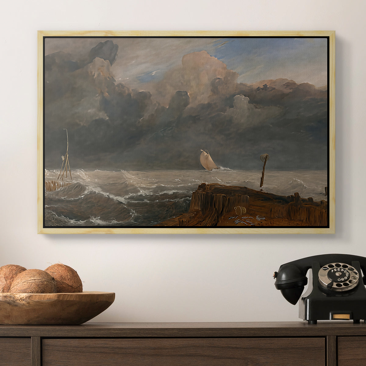 Port Ruysdael, 1827 - Floater Framed Canvas Print